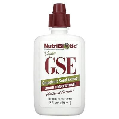 Грейпфрута насіння екстракт NutriBiotic GSE Grapefruit Seed Extract Рідкий концентрат, 59 мл