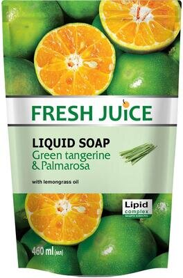 Гель-мило рідке Fresh Juice Green Tangerine & Palmarosa, дой-пак, 460 мл