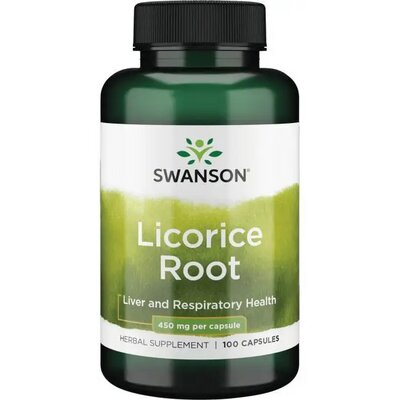 Солодки корінь Swanson Licorice Root, 100 капсул