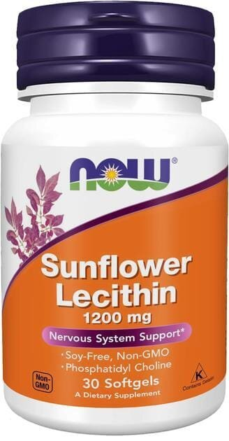 Лецитин соняшниковий NOW Sunflower Lecithin 1200 мг капсули №30