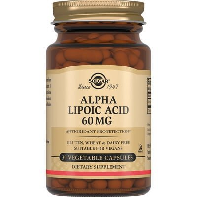 Альфа-ліпоєва кислота Solgar Alpha Lipoic Acid 60 мг вег. капсули №30
