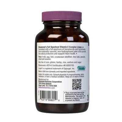 Комплекс Вітаміну E Bluebonnet Nutrition Vitamin E Complex капсули №60