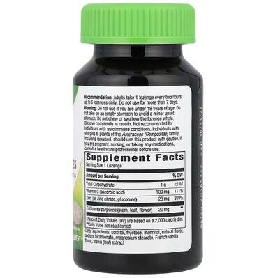 Цинку глюконат Nature's Way Zinc Lozenges ягідний смак, 60 пастилок