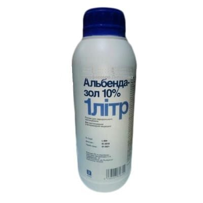 Альбендазол (ДЛЯ ТВАРИН) 10% антигельмінтик, розчин, 1 л