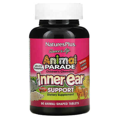 Комплекс для підтримки внутрішнього вуха для дітей Nature's Plus Animal Parade Inner Ear Support вишня, 90 таблеток