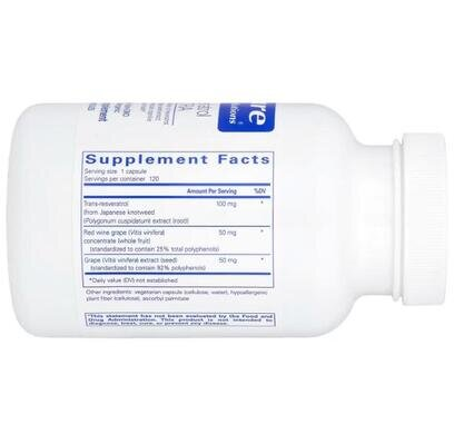 Ресвератрол Екстра Pure Encapsulations Extra Resveratrol, 120 капсул