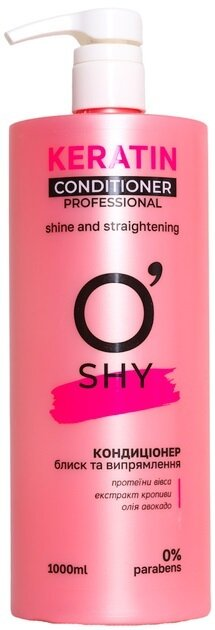 Кондиціонер для волосся O'Shy Keratin Блиск та випрямлення, 1 л
