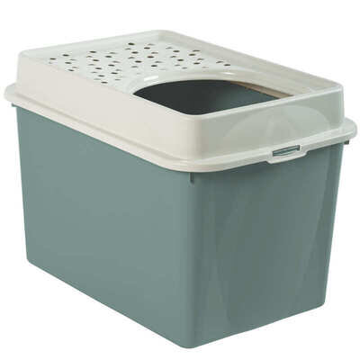 Туалет закритий Rotho MyPet Cat Toilet Berty ECO для котів з верхнім входом, колір зелений