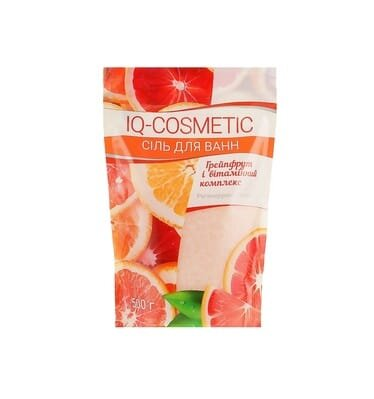 Сіль для ванн IQ-Cosmetic Грейпфрут і вітамінний комплекс, 500 г