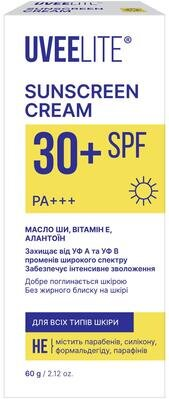 Крем сонцезахисний Uveelite УФ-лайт SPF30+ захист і зволоження, всі типи шкіри, 60 г