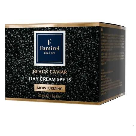 Крем для обличчя Famirel Black Caviar Зволожувальний проти зморшок c чорною ікрою SPF 15 денний, 50 мл