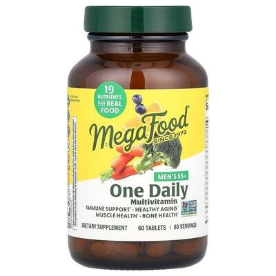 Мультивітаміни для чоловіків 55+ MegaFood Men Over 55 One Daily, 60 таблеток
