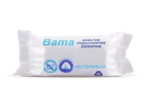 Вата нестерильна Кампус медична гігієнічна, ролик 50 г