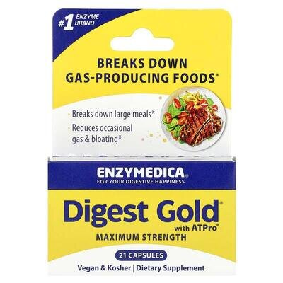 Травні ферменти Enzymedica Digest Gold with ATPro, 21 капсула