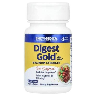 Травні ферменти Enzymedica Digest Gold with ATPro, 21 капсула
