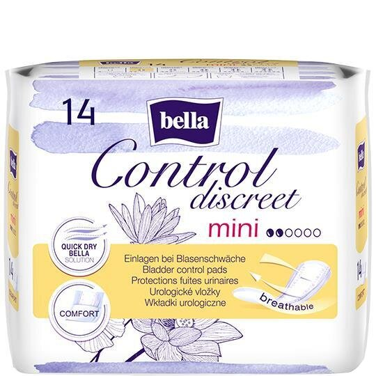 Прокладки урологічні Bella Control Discreet Mini, 14 штук