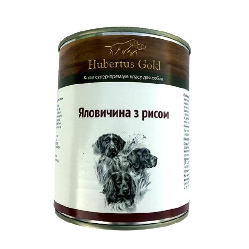 Консерва для собак Hubertus Gold Яловичина і рис, 800 г