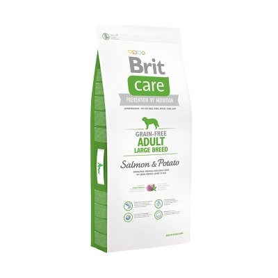 Корм сухий для собак вагою від 25 кг Brit Care GF Adult Large Breed Salmon & Potato, 3 кг