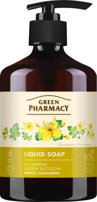 Мило рідке Green Pharmacy Чистотіл та липа, дозатор, 460 мл