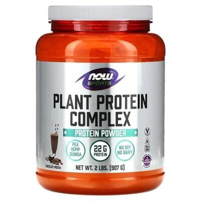 Протеїн рослинний Now Plant Protein Complex смак шоколадного мокко, 907 г