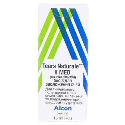 Штучні сльози Tears Naturale II MED краплі оч. по 15 мл у флак.-крап. "дроп-тейнер®"