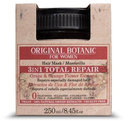 Маска Original Botanic Total Repair 3 в 1 для пошкодженого волосся відновлююча жіноча, 250 мл