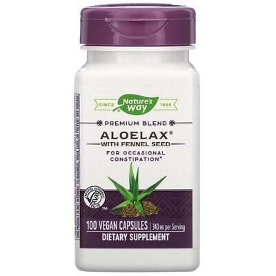 Алое вера з фенхелем Nature's Way Aloelax with Fennel Seed 340 мг, 100 капсул