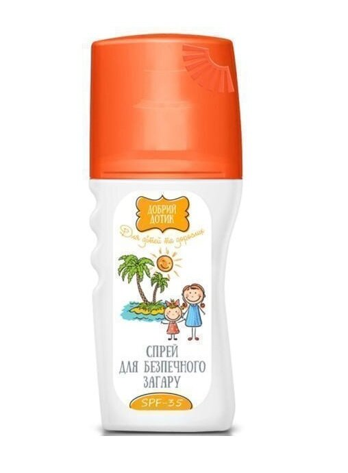 Спрей Добрий дотик SPF35 для безпечної засмаги для дітей та дорослих, 150 мл