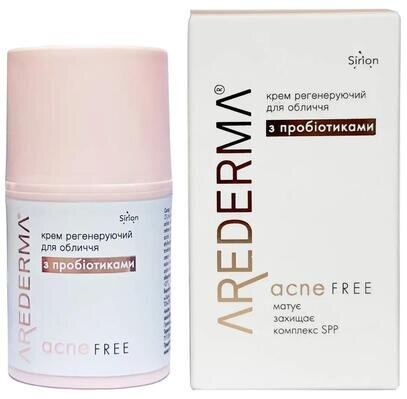 Крем для обличчя Аредерма Acne Free Регенеруючий з пробіотиками, 50 мл