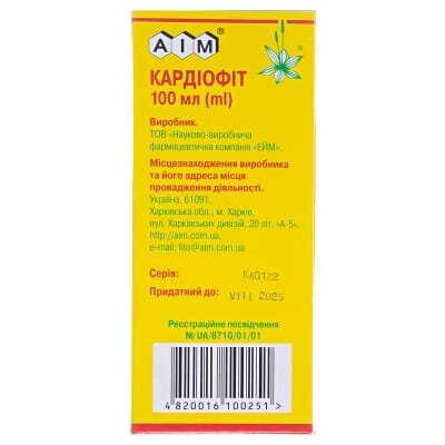 Кардіофіт настойка склад. по 100 мл у бан.