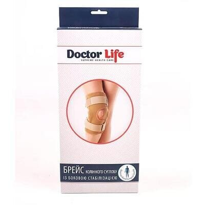 Брейс на колінний суглоб Doctor Life KS-02, з шарнірами, відкритий, розмір XL