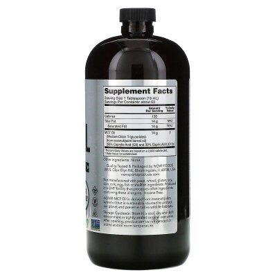 МСТ олія NOW Sports Organic MCT Oil, 946 мл