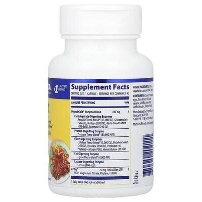 Травні ферменти Enzymedica Digest Gold with ATPro, 45 капсул