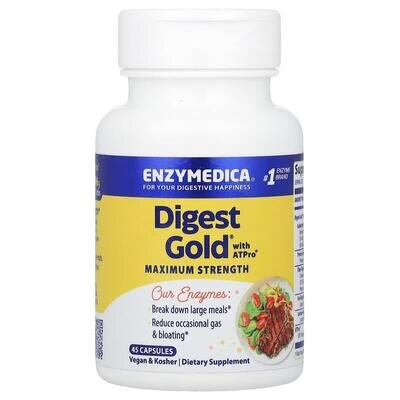 Травні ферменти Enzymedica Digest Gold with ATPro, 45 капсул