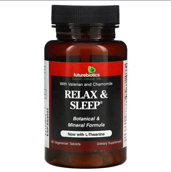 Розслаблення та сон FutureBiotics Relax & Sleep, 60 вегетаріанських таблеток