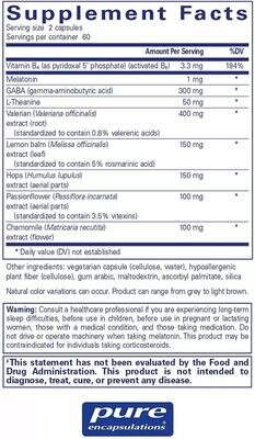 Вітаміни для спокійного сну Pure Encapsulations Best-Rest Formula, 120 капсул