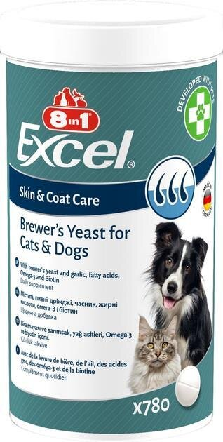 Пивні дріжджі 8in1 Excel Brewers Yeast для кішок і собак, 780 таблеток