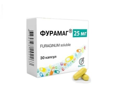 Фурамаг капсули по 25 мг №30 (10х3)