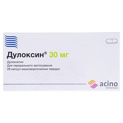 Дулоксин капсули киш./розч. тв. по 30 мг №28 (7х4)