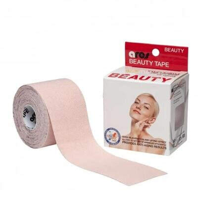 Кінезіо тейп Ares Beauty 5 см х 5 м косметологічний, бежевий