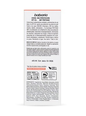 Крем сонцезахисний для обличчя Babaria SPF50+ антивіковий, 50 мл