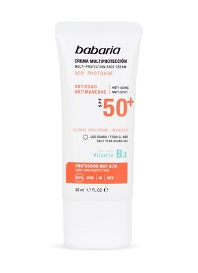 Крем сонцезахисний для обличчя Babaria SPF50+ антивіковий, 50 мл