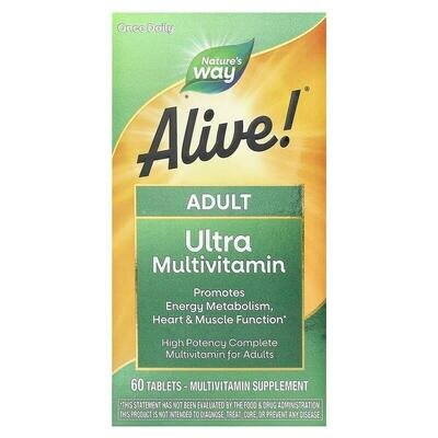 Мультивітаміни Nature's Way Alive! Ultra Potency для дорослих, 60 таблеток