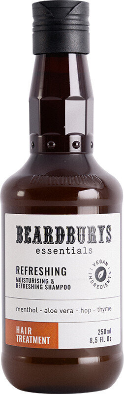 Шампунь Beardburys Essentials Refreshing для волосся зволожувальний освіжаючий, 250 мл