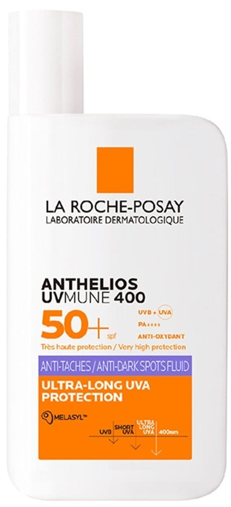 Флюїд сонцезахисний La Roche-Posay Anthelios UVmune 400 SPF 50+ легкий корегуючий проти гіперпігментації шкіри, 50 мл