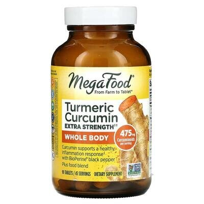 Куркума MegaFood Turmeric Strength для всього тіла, 90 таблеток