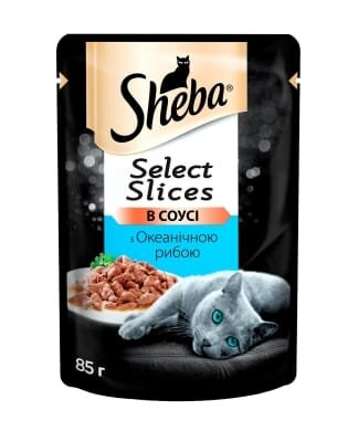 Корм вологий для кішок Sheba 8641 лосось в соусі, 85 г