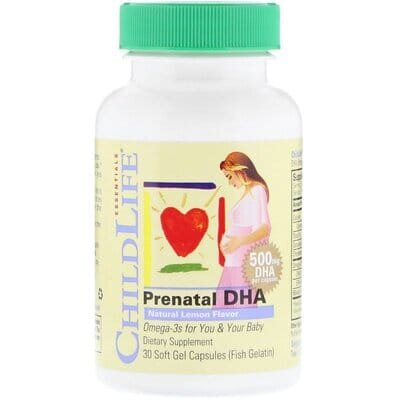 Риб'ячий жир для вагітних ChildLife Prenatal DHA 500 мг, 30 капсул