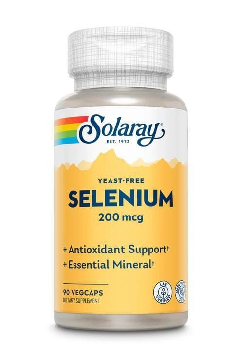Селен Solaray Selenium 200 мкг, 90 веганських капсул