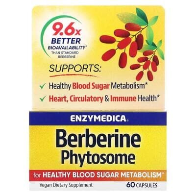 Берберинові фітосоми Enzymedica Berberine Phytosome, 60 капсул